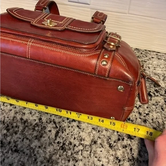 Coach Legacy Hampton Miranda Rare Burgundy Satchel 11085 Turnlock Bag Purse - Picture 3 of 11